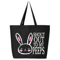 Shout Out To My Peeps Funny Easter Bunny Design 25L Jumbo Tote