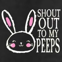 Shout Out To My Peeps Funny Easter Bunny Design 25L Jumbo Tote