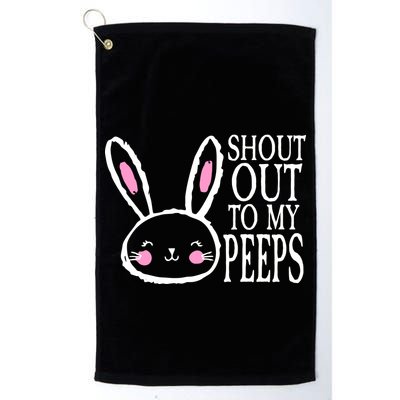 Shout Out To My Peeps Funny Easter Bunny Design Golf Towel