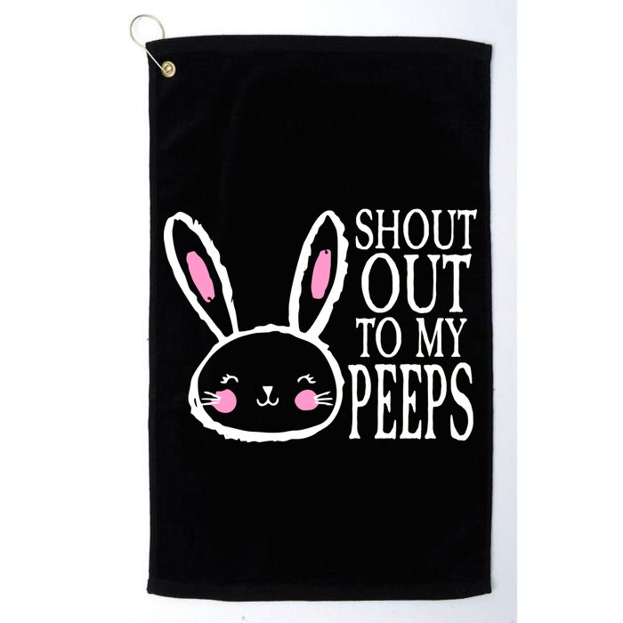 Shout Out To My Peeps Funny Easter Bunny Design Golf Towel