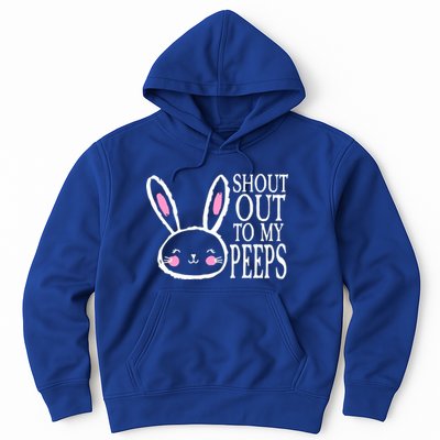 Shout Out To My Peeps Funny Easter Bunny Design Hoodie