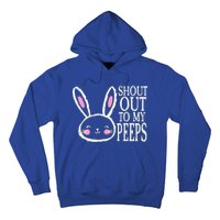 Shout Out To My Peeps Funny Easter Bunny Design Hoodie