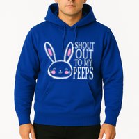 Shout Out To My Peeps Funny Easter Bunny Design Hoodie