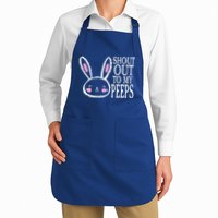 Shout Out To My Peeps Funny Easter Bunny Design Apron