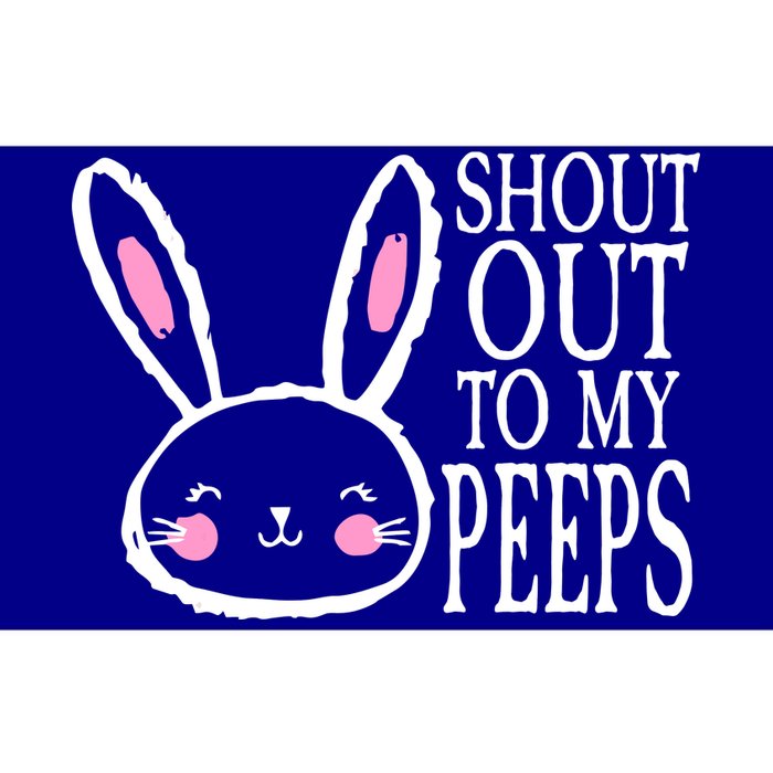 Shout Out To My Peeps Funny Easter Bunny Design Bumper Sticker