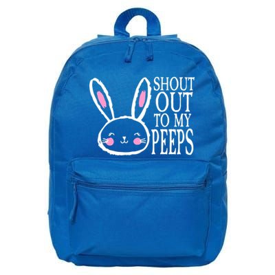 Shout Out To My Peeps Funny Easter Bunny Design 16 in Basic Backpack