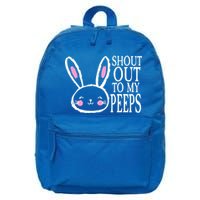 Shout Out To My Peeps Funny Easter Bunny Design 16 in Basic Backpack