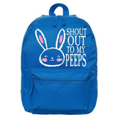 Shout Out To My Peeps Funny Easter Bunny Design 16 in Basic Backpack