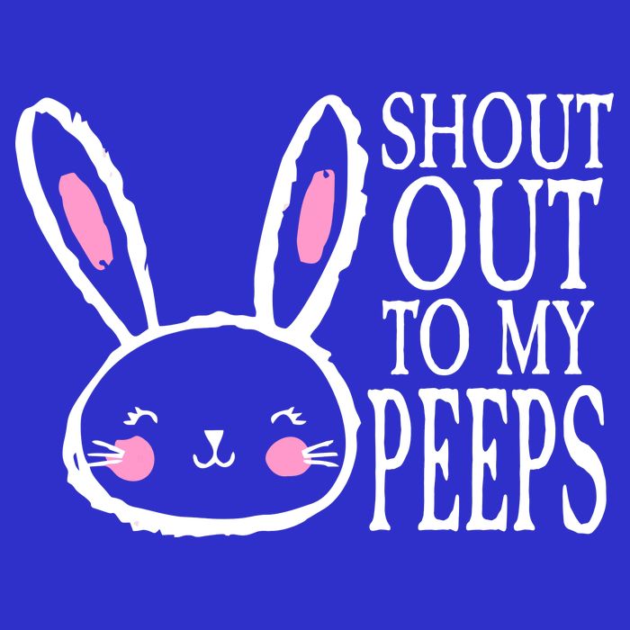 Shout Out To My Peeps Funny Easter Bunny Design 16 in Basic Backpack