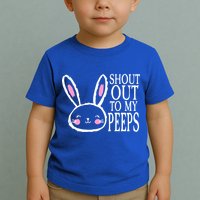 Shout Out To My Peeps Funny Easter Bunny Design Toddler T-Shirt