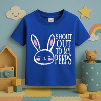 Shout Out To My Peeps Funny Easter Bunny Design Toddler T-Shirt