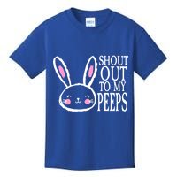 Shout Out To My Peeps Funny Easter Bunny Design Kids T-Shirt