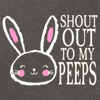 Shout Out To My Peeps Funny Easter Bunny Design Cotton Canvas Backpack