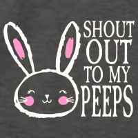 Shout Out To My Peeps Funny Easter Bunny Design Vector Backpack