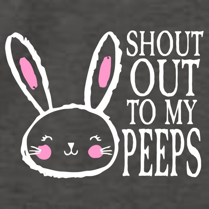 Shout Out To My Peeps Funny Easter Bunny Design Vector Backpack