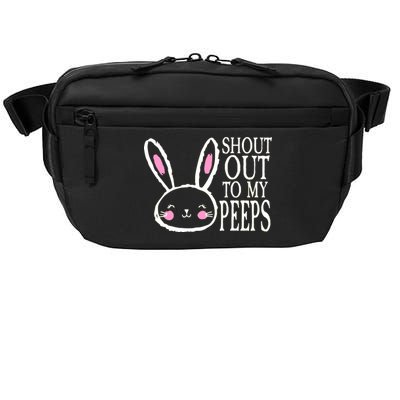 Shout Out To My Peeps Funny Easter Bunny Design Crossbody Pack