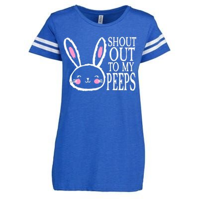 Shout Out To My Peeps Funny Easter Bunny Design Enza Ladies Jersey Football T-Shirt