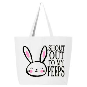 Shout Out To My Peeps Funny Easter Bunny Design 25L Jumbo Tote