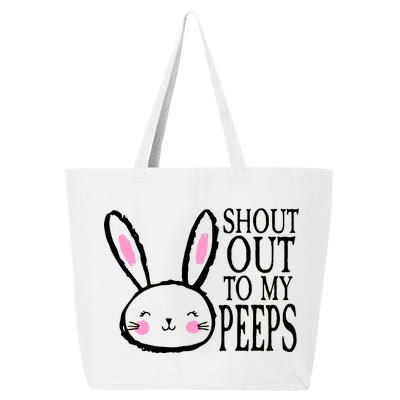 Shout Out To My Peeps Funny Easter Bunny Design 25L Jumbo Tote