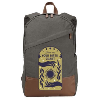 Show Me Your Birth Chart Cotton Canvas Backpack