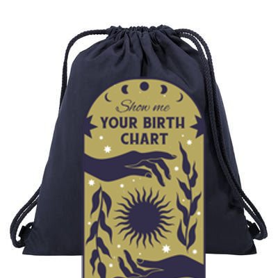 Show Me Your Birth Chart Drawstring Bag