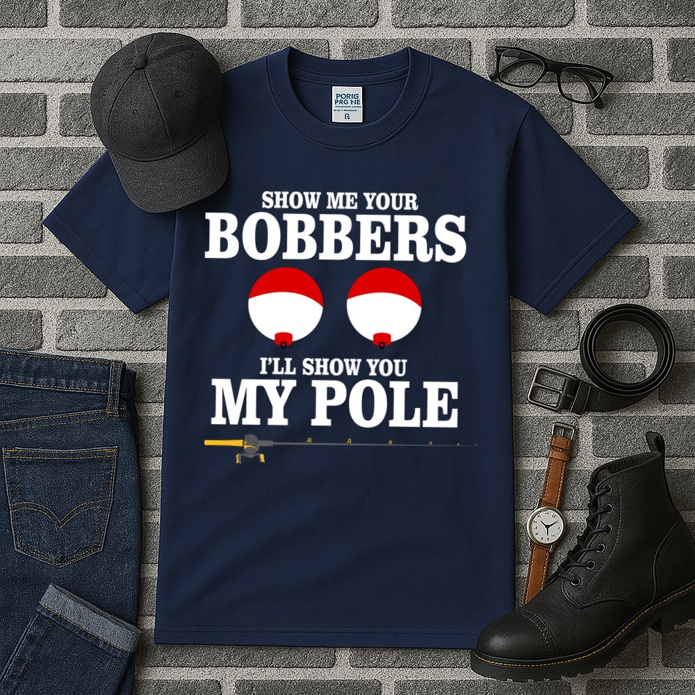 Show Me Your Bobbers I'll Show You My Pole Tall T-Shirt