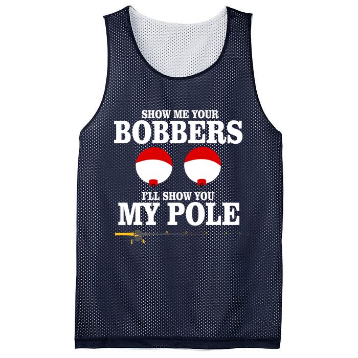Show Me Your Bobbers I'll Show You My Pole Mesh Reversible Basketball Jersey Tank