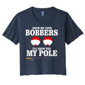 Show Me Your Bobbers I'll Show You My Pole Women's Crop Top Tee