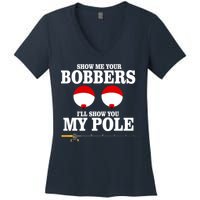 Show Me Your Bobbers I'll Show You My Pole Women's V-Neck T-Shirt