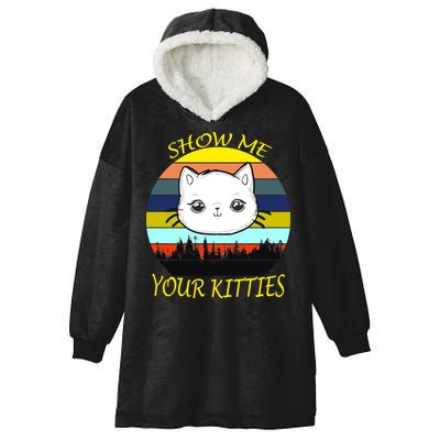 Show Me Your Kitties Hooded Wearable Blanket