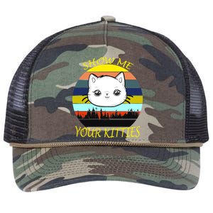 Show Me Your Kitties Retro Rope Trucker Hat Cap