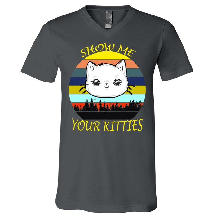 Show Me Your Kitties V-Neck T-Shirt