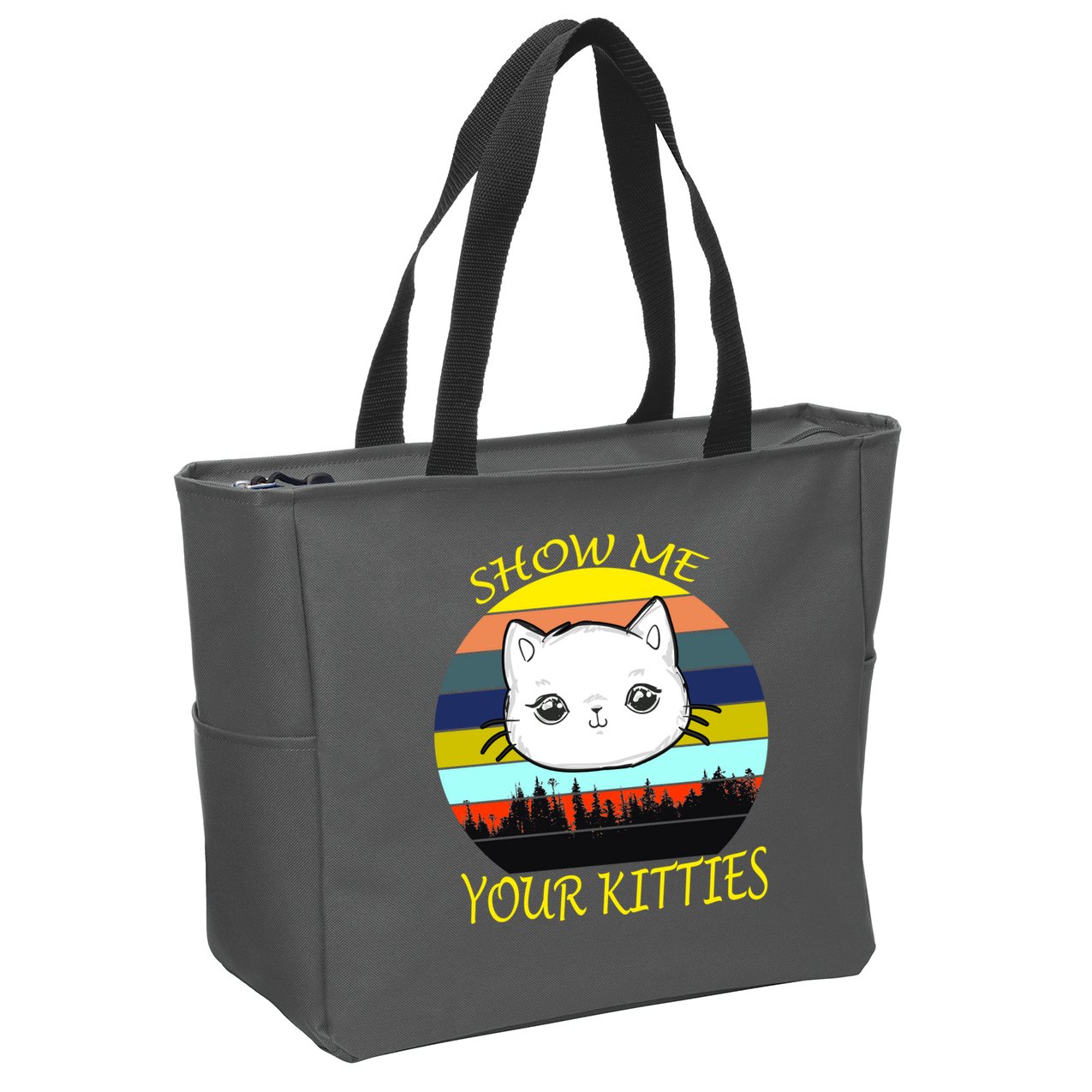 Show Me Your Kitties Zip Tote Bag
