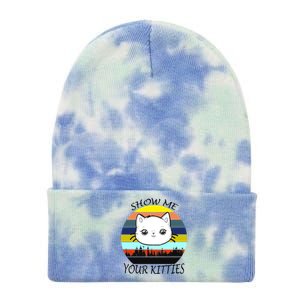 Show Me Your Kitties Tie Dye 12in Knit Beanie