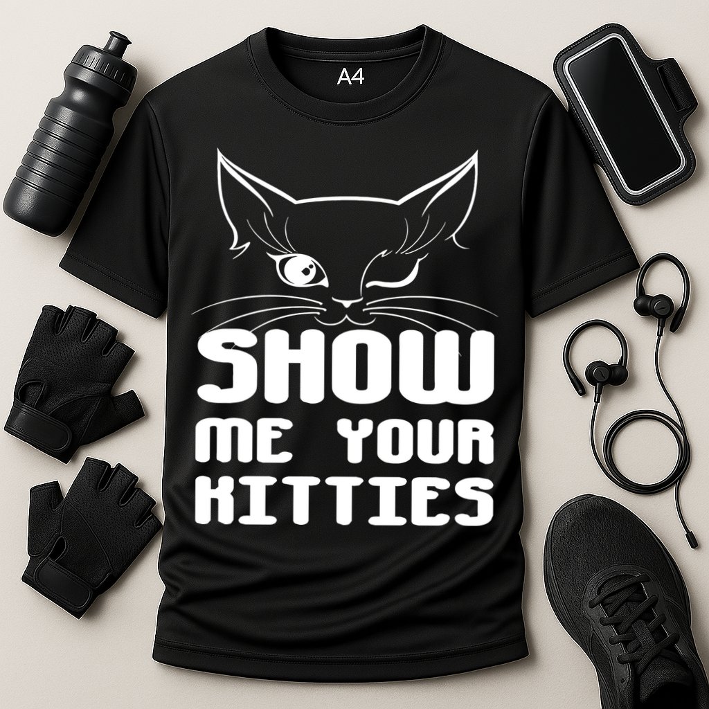 Show Me Your Kitties Funny Cat Performance Shirt