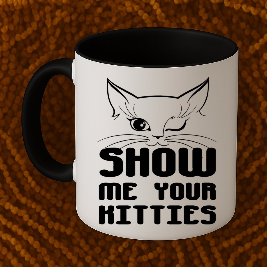 Show Me Your Kitties Funny Cat Mug