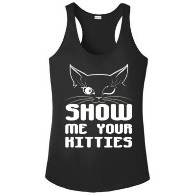 Show Me Your Kitties Funny Cat Ladies PosiCharge Competitor Racerback Tank