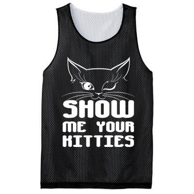 Show Me Your Kitties Funny Cat Mesh Reversible Basketball Jersey Tank