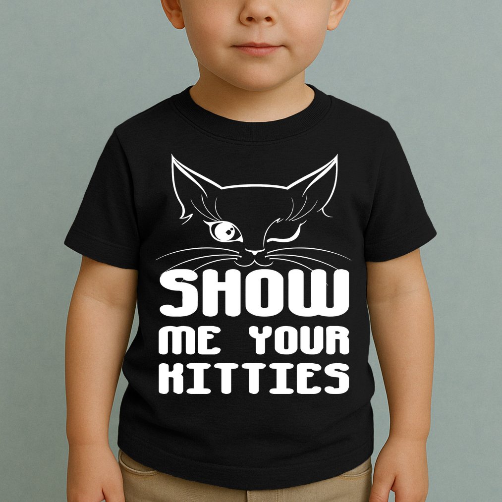 Show Me Your Kitties Funny Cat Toddler T-Shirt