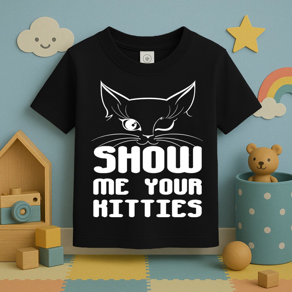 Show Me Your Kitties Funny Cat Toddler T-Shirt