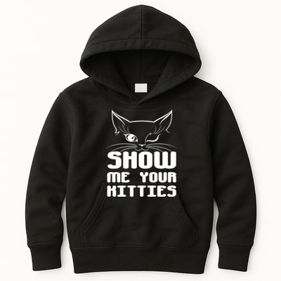 Show Me Your Kitties Funny Cat Kids Hoodie