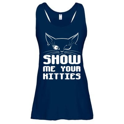 Show Me Your Kitties Funny Cat Ladies Essential Flowy Tank