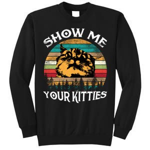 Show Me Your Kitties Retro Cat Lover Sweatshirt