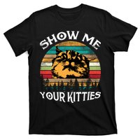 Show Me Your Kitties Retro Cat Lover T-Shirt