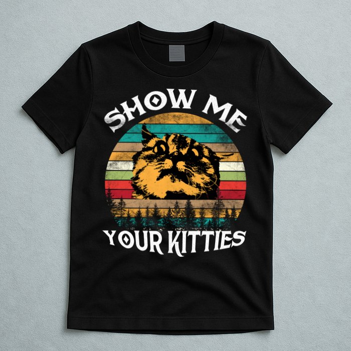 Show Me Your Kitties Retro Cat Lover T-Shirt