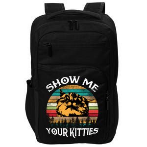 Show Me Your Kitties Retro Cat Lover Impact Tech Backpack