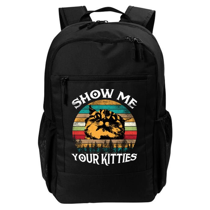Show Me Your Kitties Retro Cat Lover Backpack