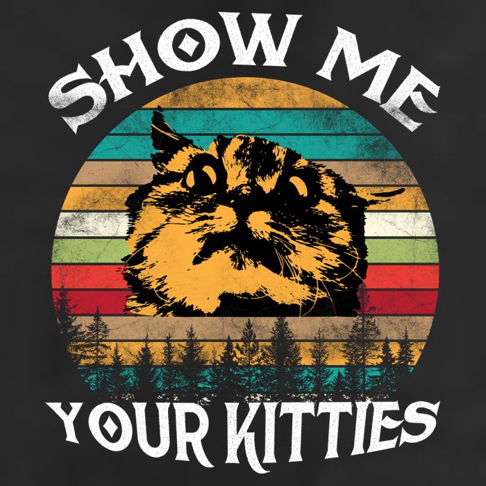 Show Me Your Kitties Retro Cat Lover 15oz Campfire Ceramic Mug