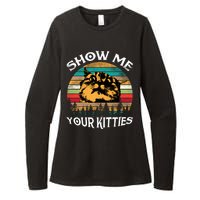 Show Me Your Kitties Retro Cat Lover Womens CVC Long Sleeve Shirt