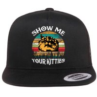 Show Me Your Kitties Retro Cat Lover Flatbill Hat
